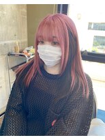 ガルボ ヘアー(garbo hair)&nbsp;ハイトーン 逆インナーカラー ピンク 10代 20代