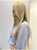 ミルクティーベージュダブルカラーインナーカラーケアブリーチ