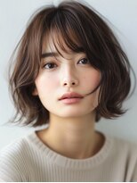 ラファンジュ ヘアー(Rohange hair)&nbsp;ニュアンスウェーブショートボブ