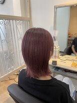 エルベ  茨大前店(elve)&nbsp;ブリーチ履歴有り×ネオンピンクカラー