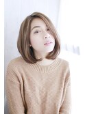 ワンレンボブ/マロンベージュ/くすみベージュ[横浜]