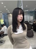 レイヤーカット/地毛風カラー