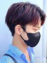センターパート/ニュアンスパーマ/韓国/フェーザーパーマ/眉毛