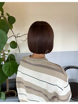 バショ(ba sho) ピンクブラウン/顎ラインボブ/ショートボブ