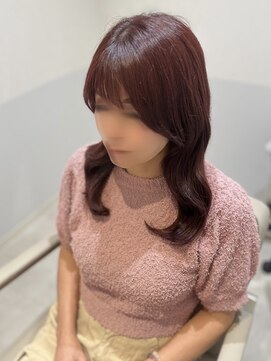 エレノア 枚方(Eleanor) 韓国風顔まわりレイヤー＋ピンクベージュ