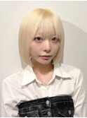 【ボブ/ハイトーンボブ/切りっぱなしボブ/前下がりボブ】