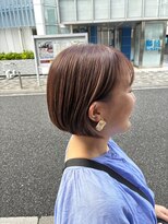 オーガニック アトリエ 大宮(organic+atelier)&nbsp;透明感髪質改善カラー内巻きショートボブ小顔艶感