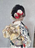 【立川cres奈佳子】ヘアアレンジ　成人式ふわふわセット