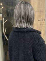 ニコリヘアワークス(nicori hair works)&nbsp;ボブ×ハイライト×外ハネ1