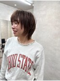 レイヤーカット/ウルフカット/ベージュカラー/20代