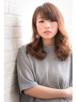 エルデ ナインズ ヘアー スタンド 川口店(elde 9's HAIR STAND) モーブカラーのワイドバングで大人かわいいくびれミディ 川口