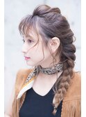 AUSTIN イルミナカラーが際立つ編み込み着付けヘアセット