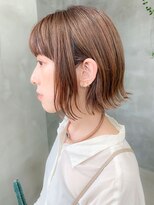 テトヘアー(teto hair) 切りっぱなしボブ、外ハネボブ、スリークボブ、アッシュブラウン
