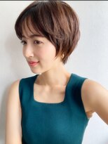 ノラ ギンザ(NORA GINZA)&nbsp;久場】絶壁解消!!丸みショート×薄めバング　 20代30代40代