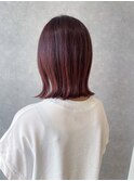 【obje't ciel】くびれボブ×ピンクブラウン【暮石 唯】
