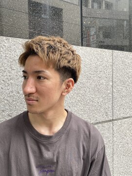 レンゲン(LENGEN) 束感刈り上げビジネス七三ツーブロックアップバング１３０４