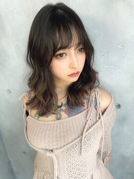 グロウバイニューヨークニューヨーク(Grow by NYNY) 【打越】セミロング×波巻きウェーブ×ナチュラルブラウン