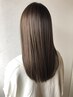 ［艶髪］髪質改善縮毛矯正+デザインカット ￥18000