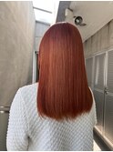 #オレンジブラウン#オレンジカラー#暖色カラー#ブリーチなし