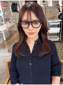 レイヤーカットブリーチ無しダブルカラー髪質改善カラー