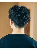 抜け感センターパート/ニュアンスデザイン/黒髪