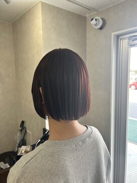 アルレン(Allen) ワインレッド  切りっぱなしボブ  レディース