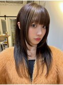 韓国風レイヤーカットデザインカラー透明感ハイライト