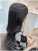 盛れる顔周りカット×ブルーブラック