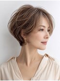 白髪ぼかし脱白髪染め大人ショート40代50代60代