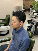 オールマンバーバーショップ 流山おおたかの森(Allman Barbershop)&nbsp;リバースセンターパート/ニュアンスパーマ/ダウンバング/流山