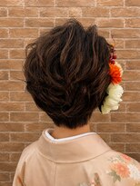 みつおか美容室 バウンド(みつおか美容室 BOUND)&nbsp;ショートヘアの華やか和装アレンジ