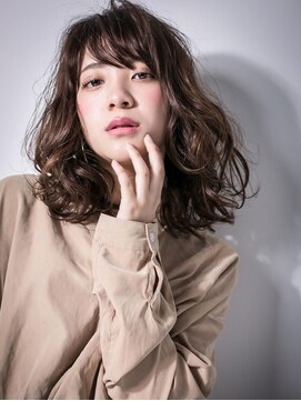 カバーヘア イヴ 戸頭店(COVER HAIR EVE) *EVE戸頭*ダブルバングで目力UP♪グラマラス小顔セミディw