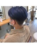 【ケアブリーチ使用】サファイアブルー