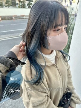 トリート 南行徳本店(TREAT) アクセントブルーインナーカラー/南行徳