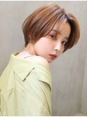 大人ガーリーショートヘア_チョコレートブラウンフェミニン_S4