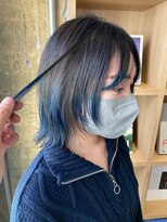 リブロ(liblo)&nbsp;ショートウルフ × グラデーションカラー(ブルー)(2)【liblo】