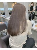 ボブ/大人かわいい/フェザーバング/透け感グレージュ