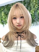 ビューブルー 亀戸錦糸町(VIEW BLUE)&nbsp;美髪カールエンドカラーフェイスレイヤーロングセミディ小顔前髪