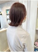 福山caaryピンクラベンダーブラウン艶髪透明感イルミナカラー