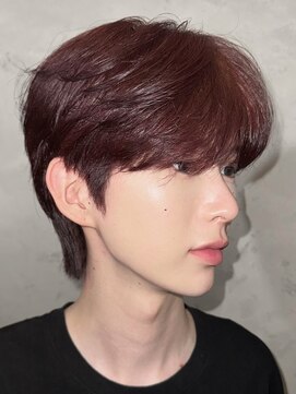 ノラ ヘアーサロン(NORA HAIR SALON) 韓国シースルーマッシュミニウルフワインレッド