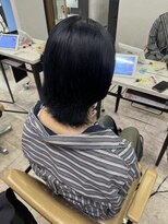 アジールヘア 所沢プロペ通り店(agir hair)&nbsp;ブルーブラック黒髪ネビージュ小顔カットケアブリーチ所沢韓国