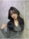 韓国ヘア　2wayバング &nbsp;レイヤーカット くびれヘア &nbsp;顔周り