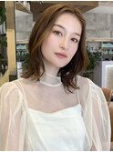 ロングヘア30代40代ストレートレイヤー前髪あり表参道【山岡】