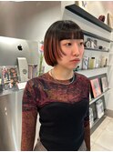 【表参道sheta小林】ぱっつん前髪ボブデザインカラー