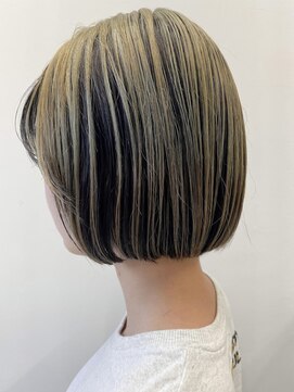 ヘアー アイス 御器所本店(HAIR ICI) 20代30代秋冬暗髪カラーレイヤーボブパーマ小顔ショート