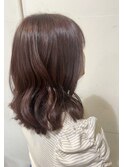 秋カラー◎ミディアム巻き髪×くびれレイヤー韓国風