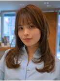 小顔ロングレイヤーシースルーバング青山表参道20代30代40代