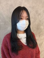 ブルー 青葉台(BLUE)&nbsp;ブルーブラックレイヤーロング