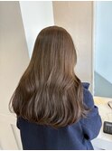 大人可愛い透明感シルクベージュゆるふわロングヘア20代30代40代