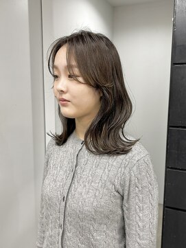 ヘアー アイス 御器所本店(HAIR ICI) 透明感髪質改善カラー◎オリーブブラウン×くびれヘア小顔